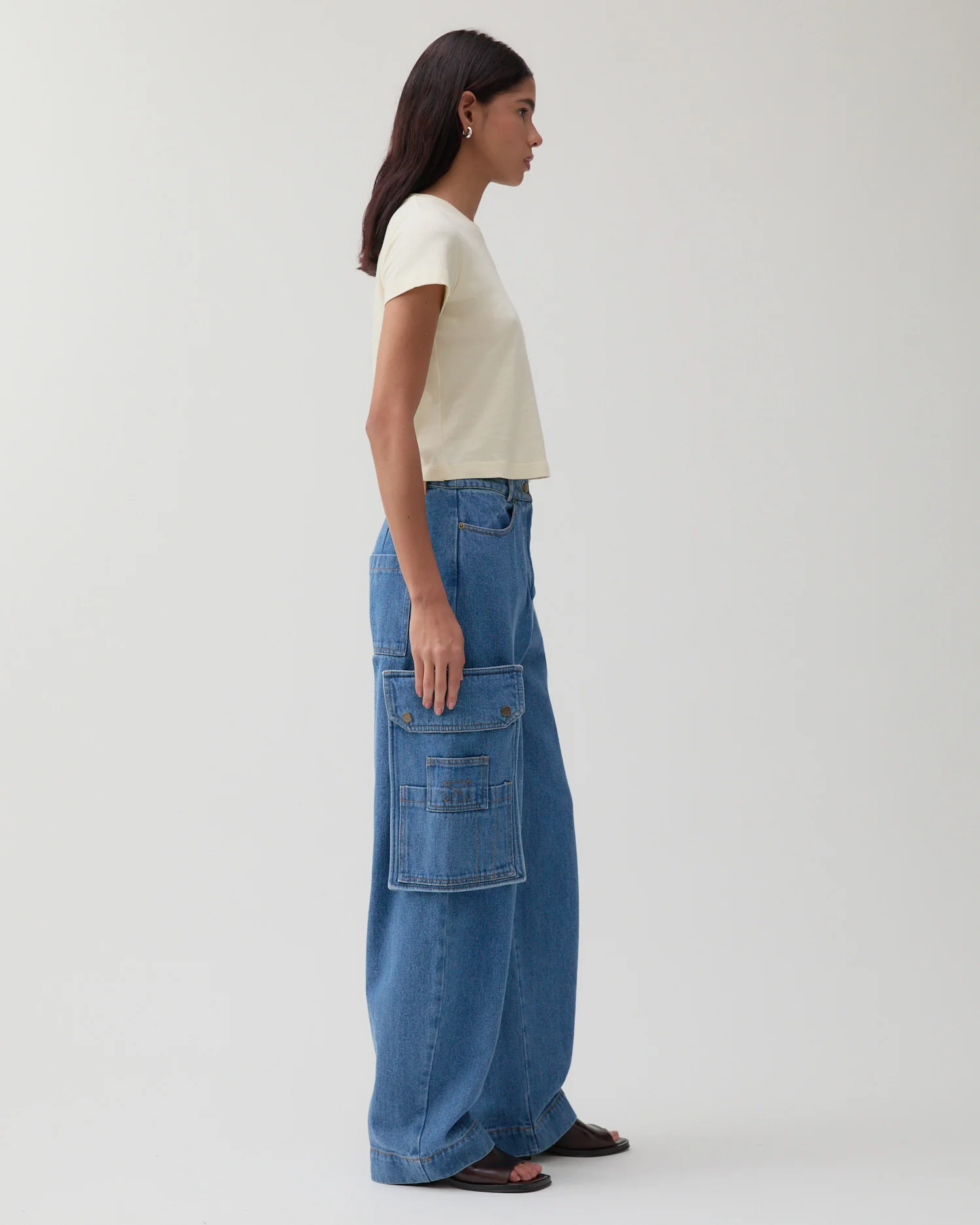 Margot Trousers Organic Cotton Denim Indigo - Image 7