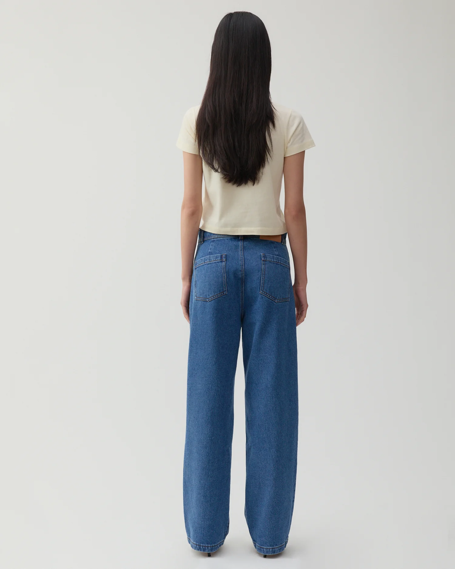 Maude Trousers Organic Cotton Denim Blue - Image 4