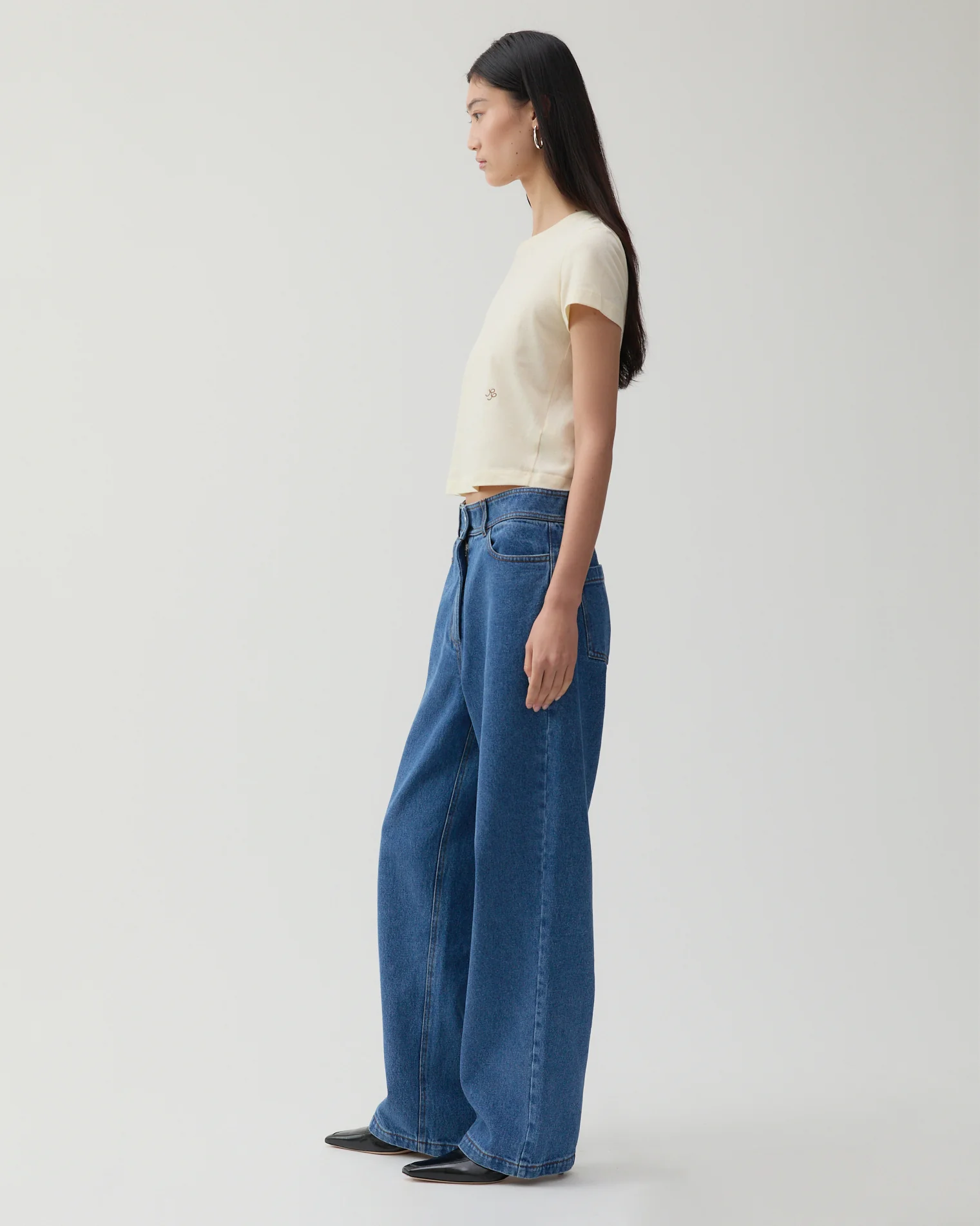 Maude Trousers Organic Cotton Denim Blue - Image 5