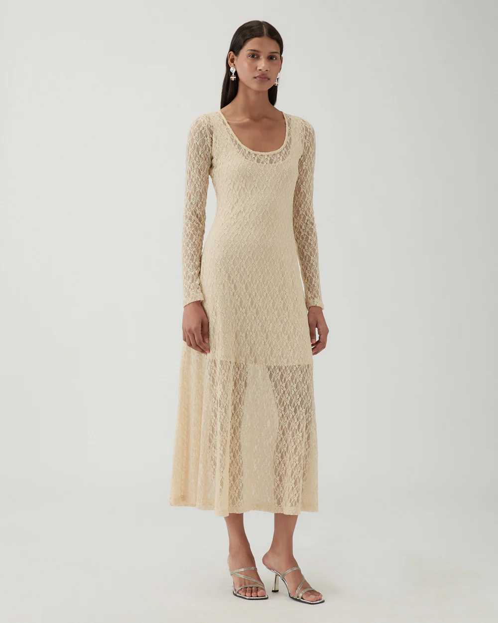Mila Dress Lace Cream