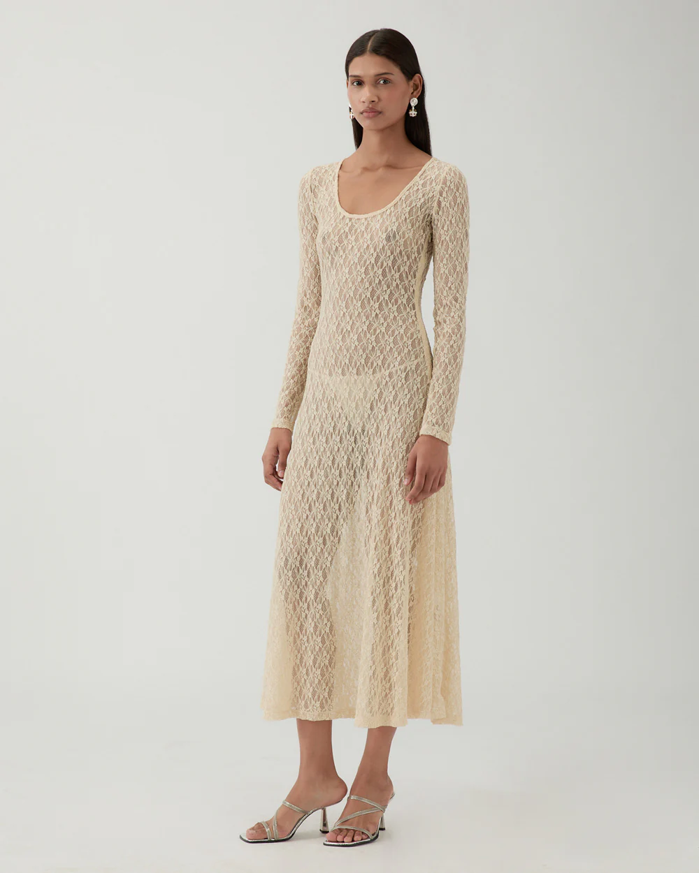 Mila Dress Lace Cream - Image 2