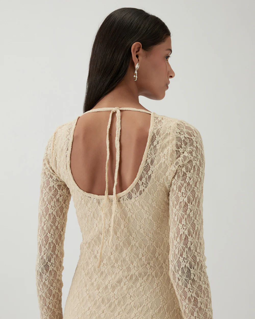Mila Dress Lace Cream - Image 5