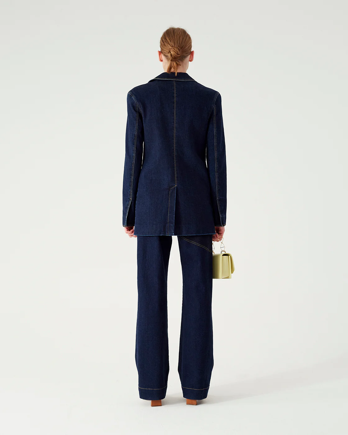 Mina Blazer Organic Cotton Denim Dark Indigo - Image 5