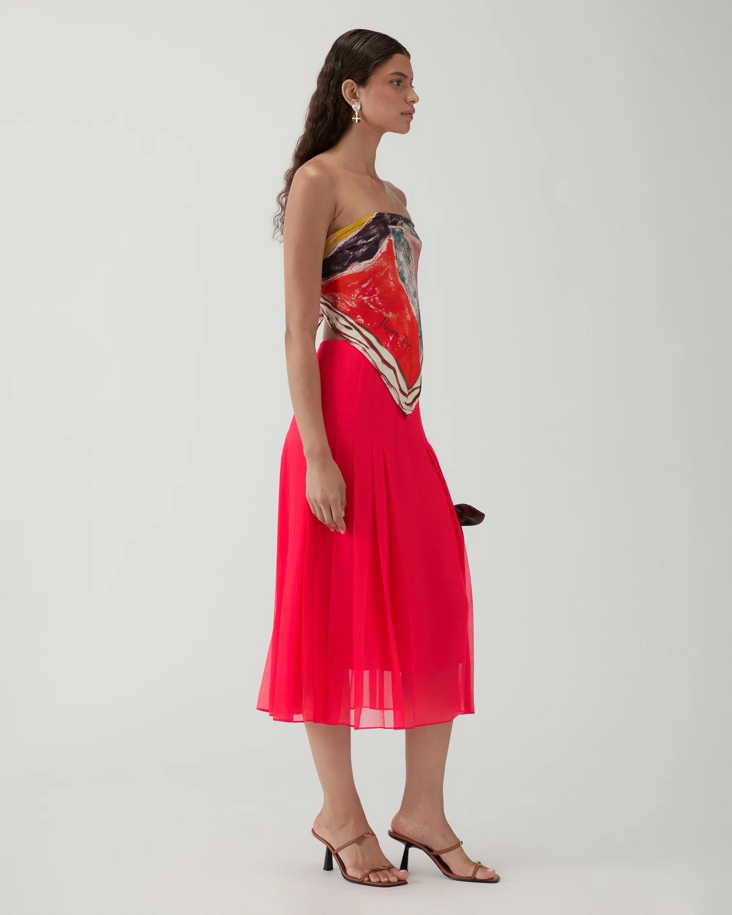Miwa Skirt Chiffon Hot Pink - Image 3