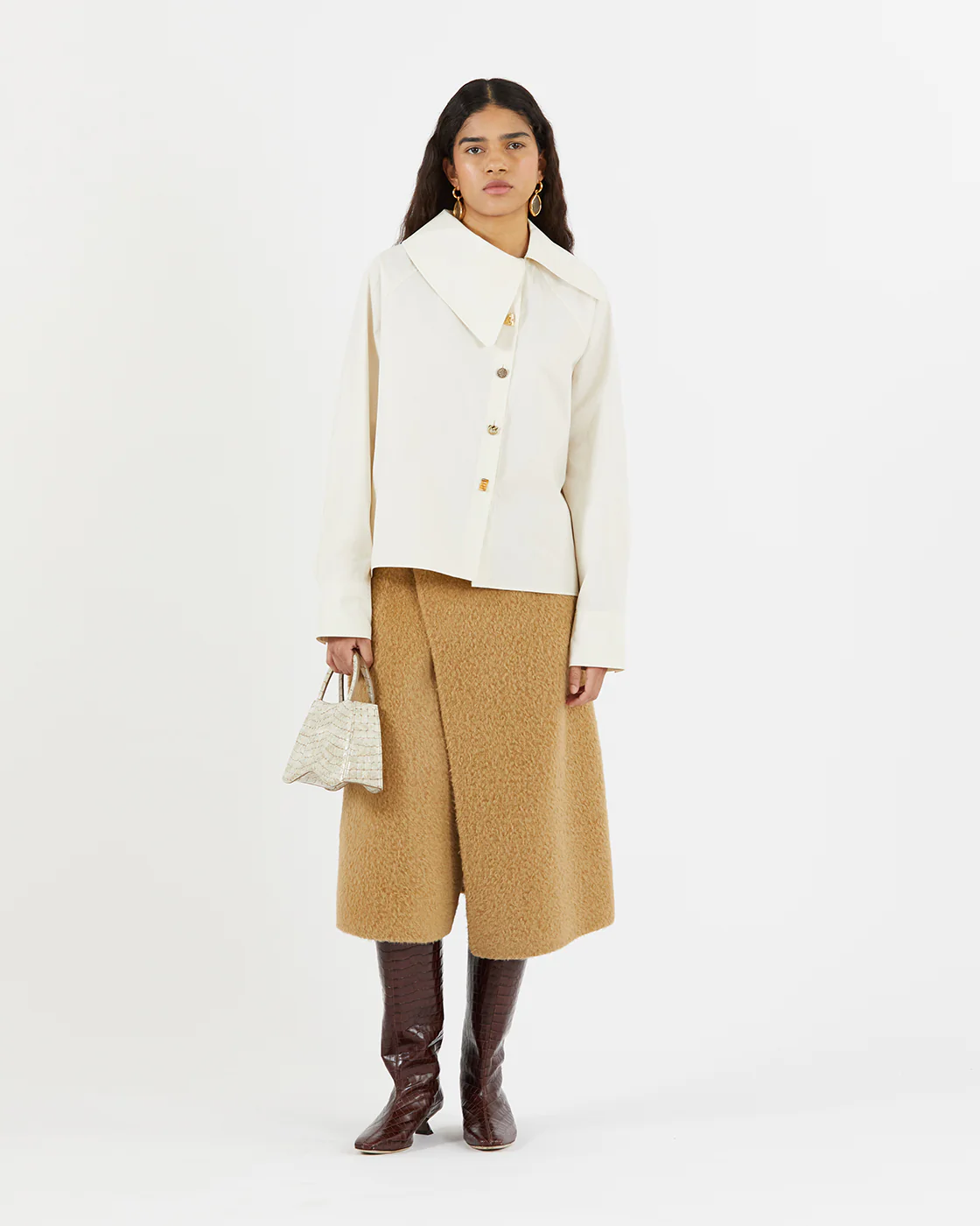 Monroe Blouse Organic Cotton Off White - Image 2