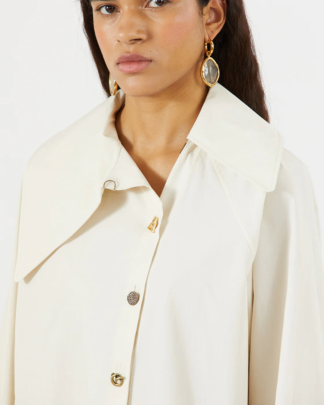 Monroe Blouse Organic Cotton Off White - Image 4