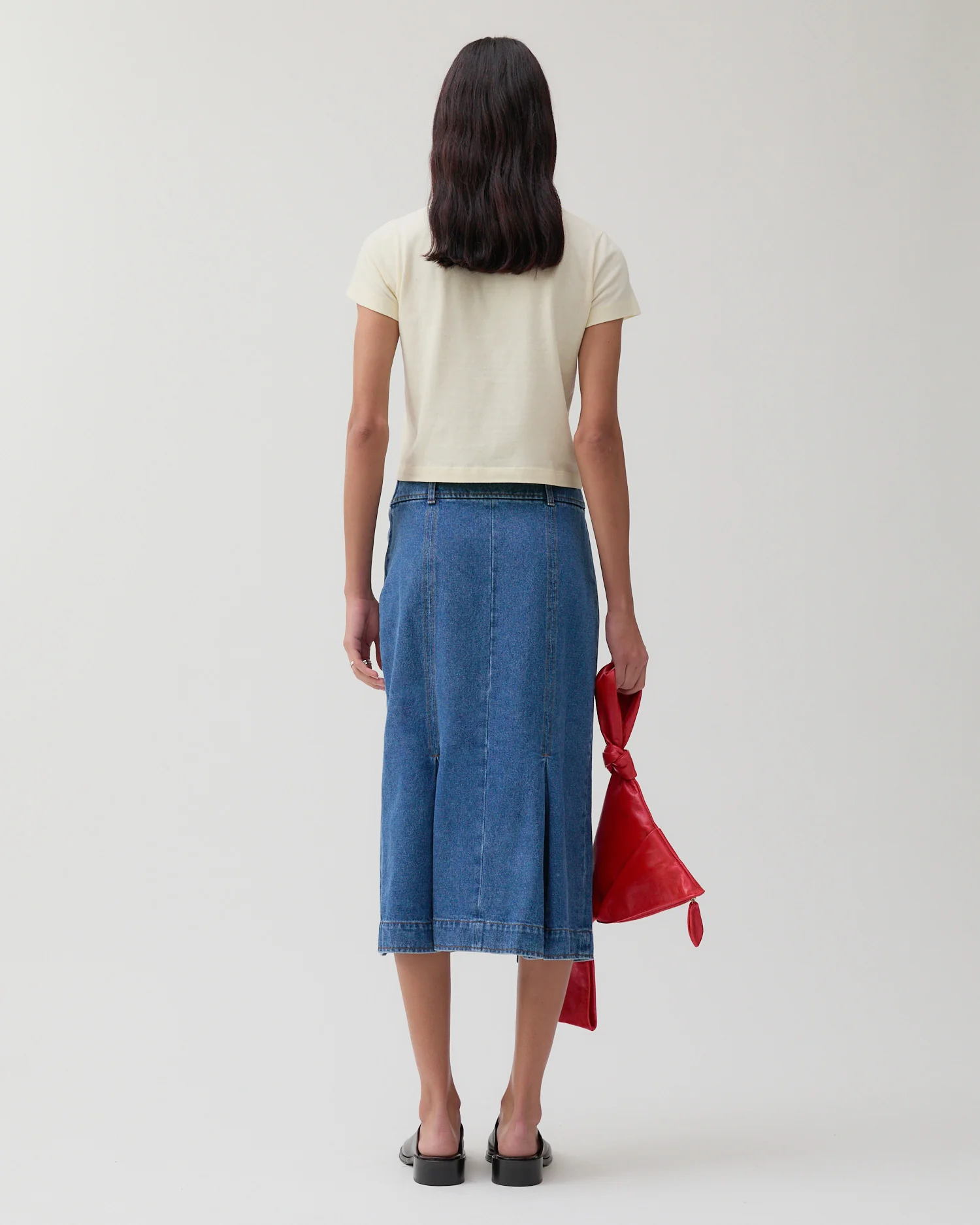 Monroe Skirt Organic Cotton Denim Blue - Image 4