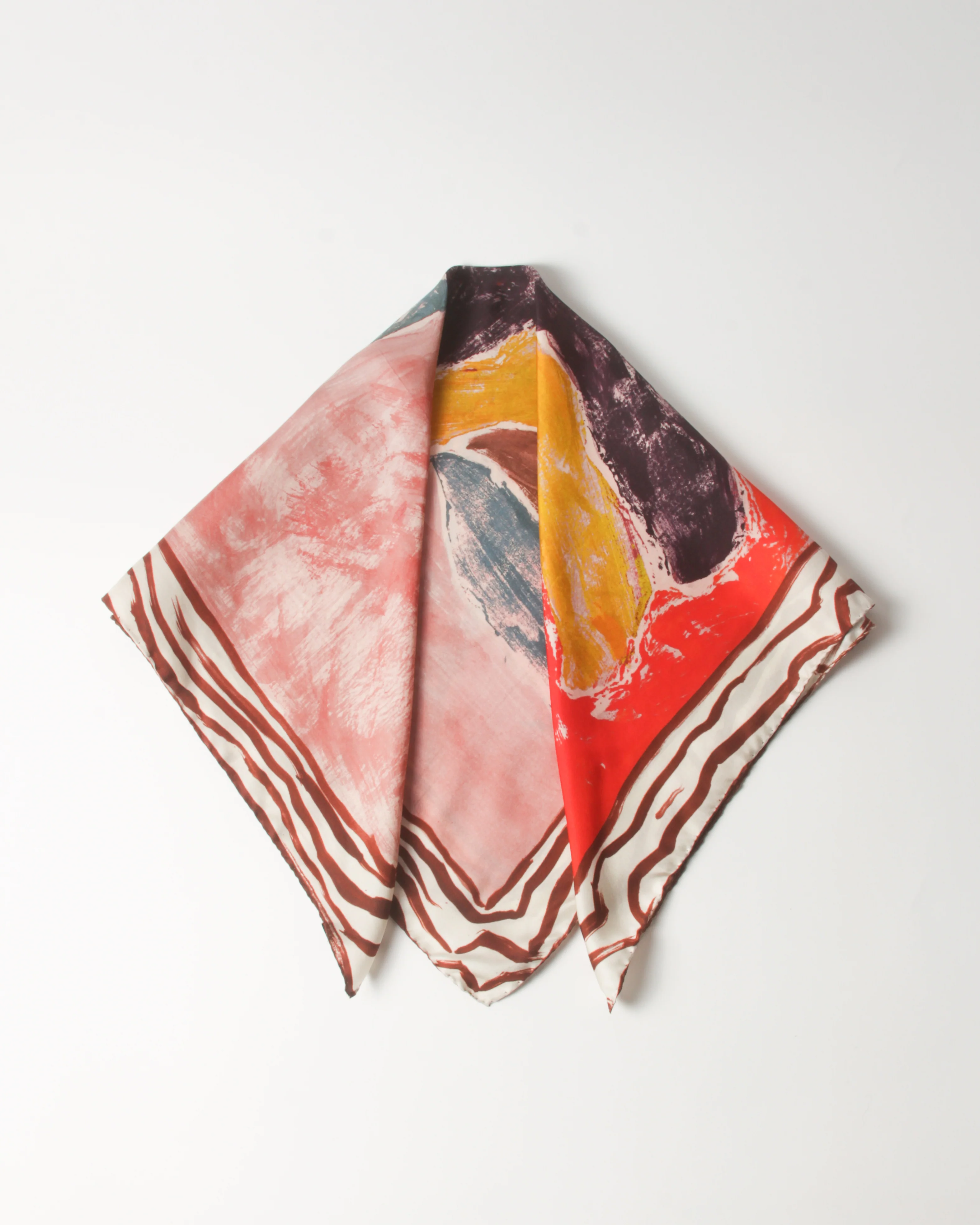 Munch x Rejina Pyo Silk Scarf Print Red - Image 4