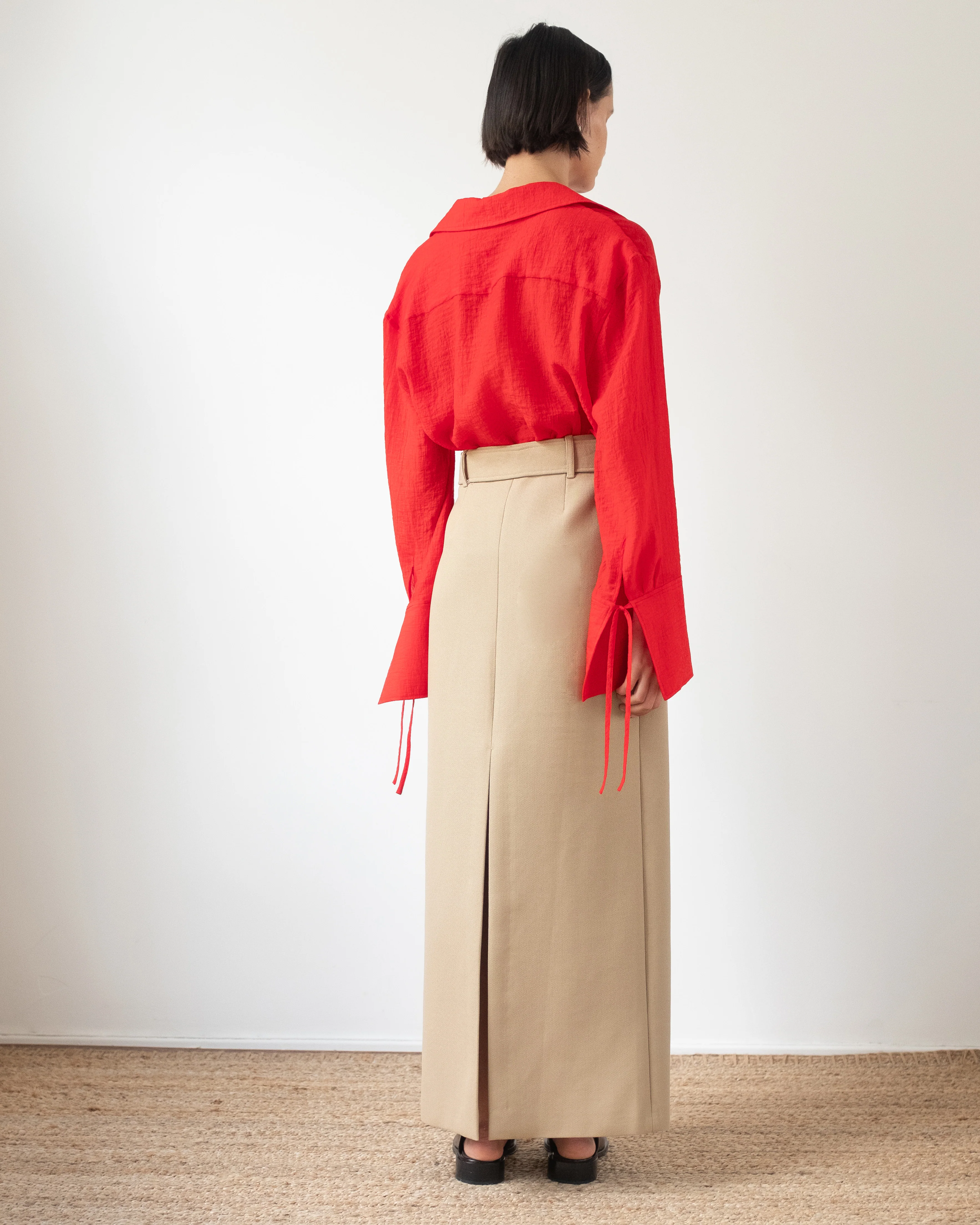 Nana Skirt Cotton Silk Double-face Beige - Image 3