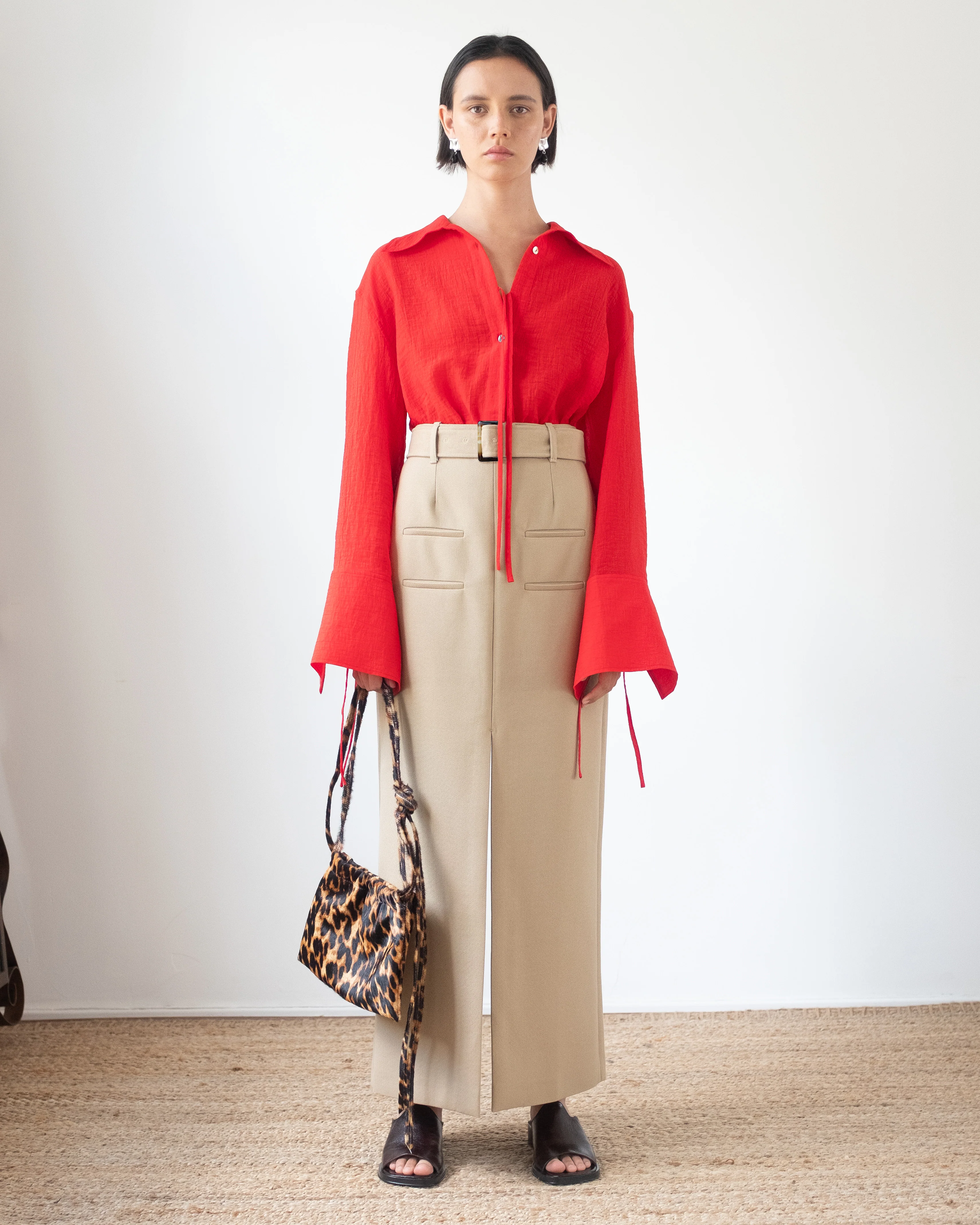 Nana Skirt Cotton Silk Double-face Beige - Image 4