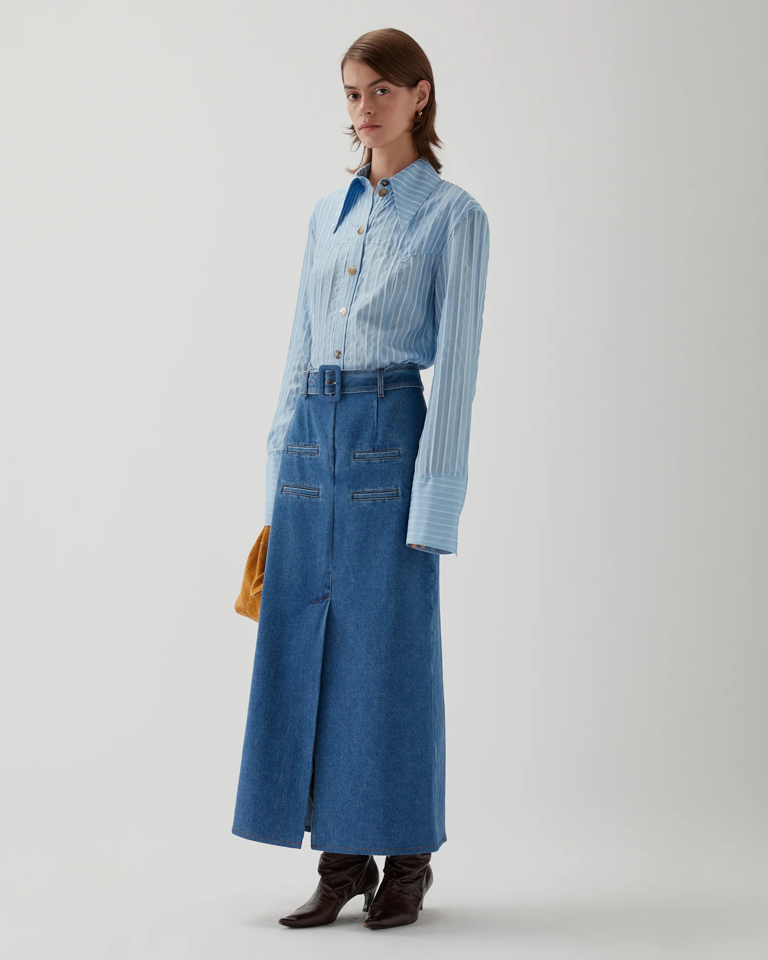 Nana Skirt Organic Cotton Denim Blue - Image 3