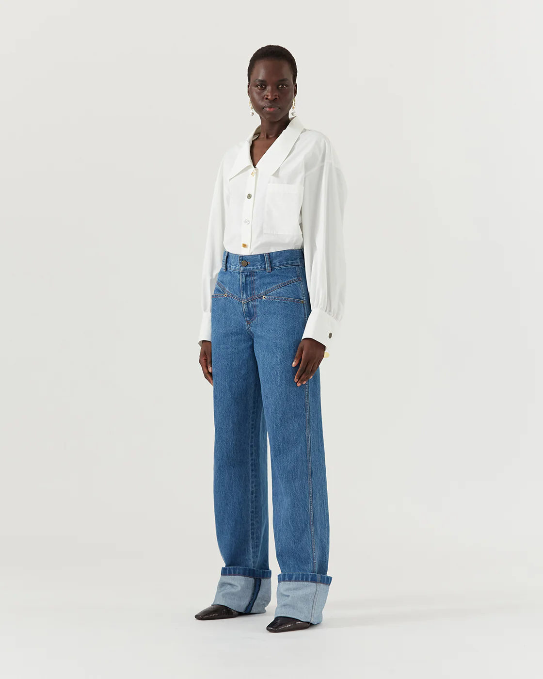 Nemy Trousers Organic Cotton Denim Blue - Image 3