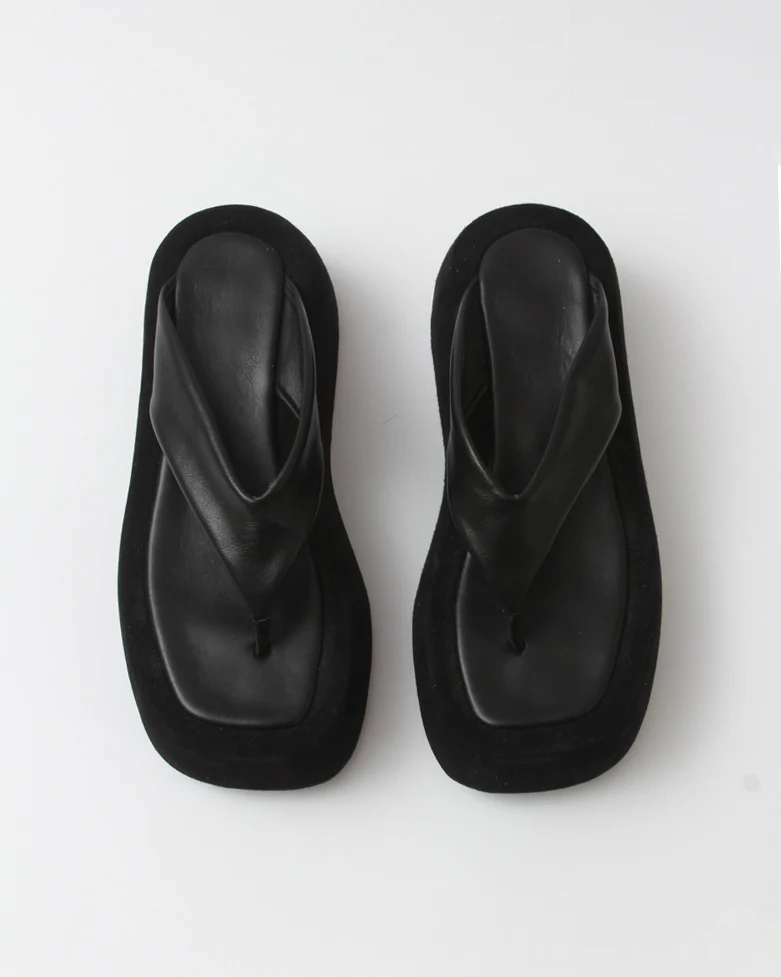 Nikki Slides Leather Nappa Black - Image 3