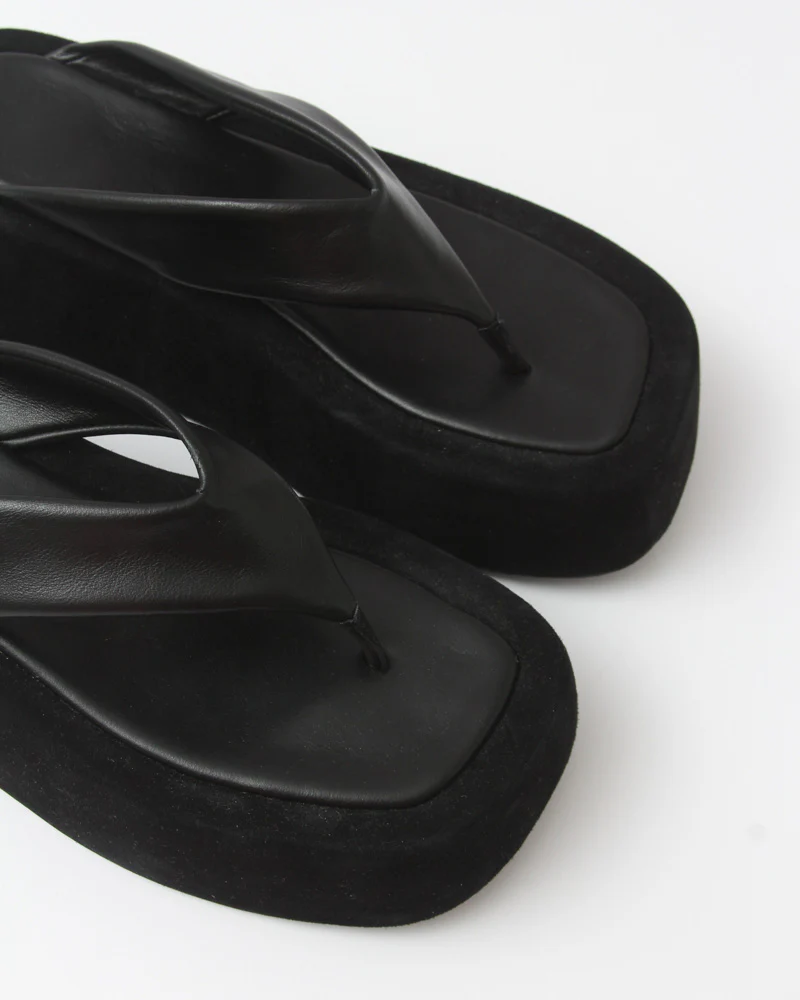 Nikki Slides Leather Nappa Black - Image 5