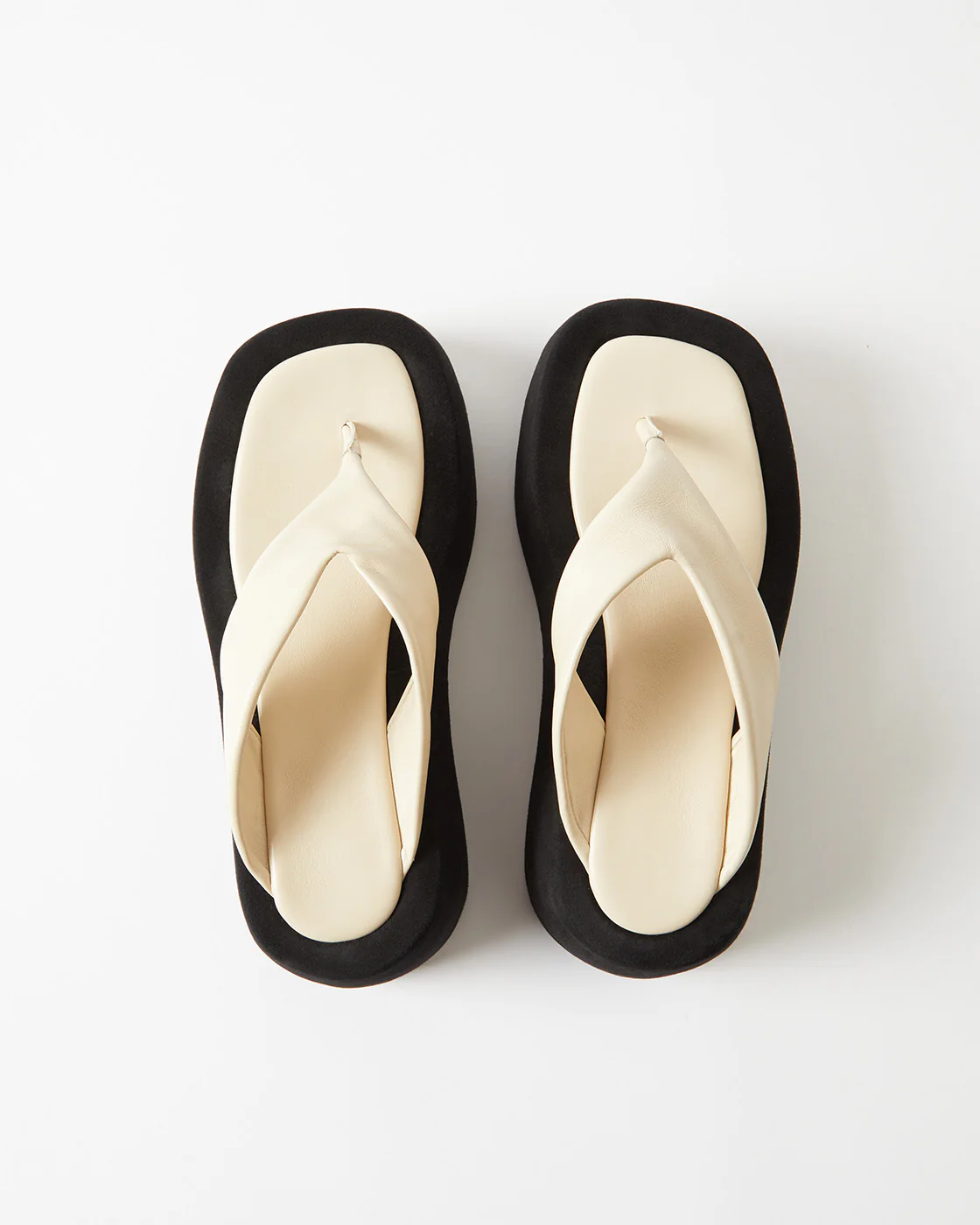 Nikki Slides Leather Nappa Ivory - Image 3