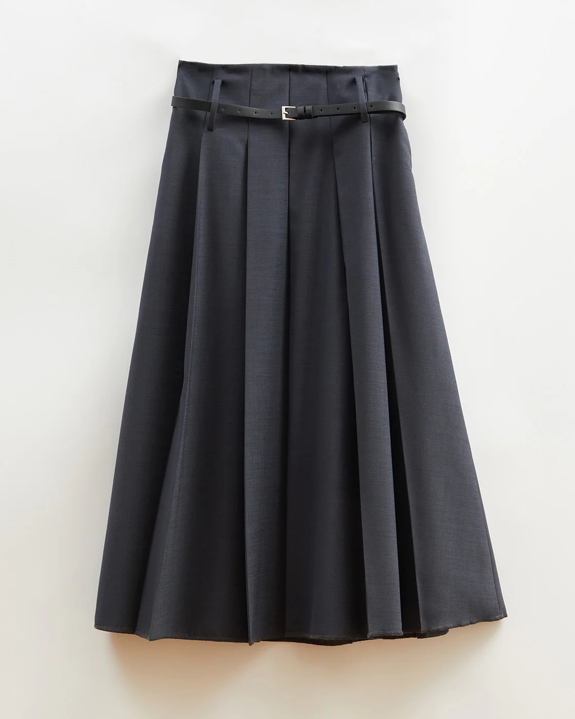 Odette Skirt Wool Blend Suiting Slate - Image 5
