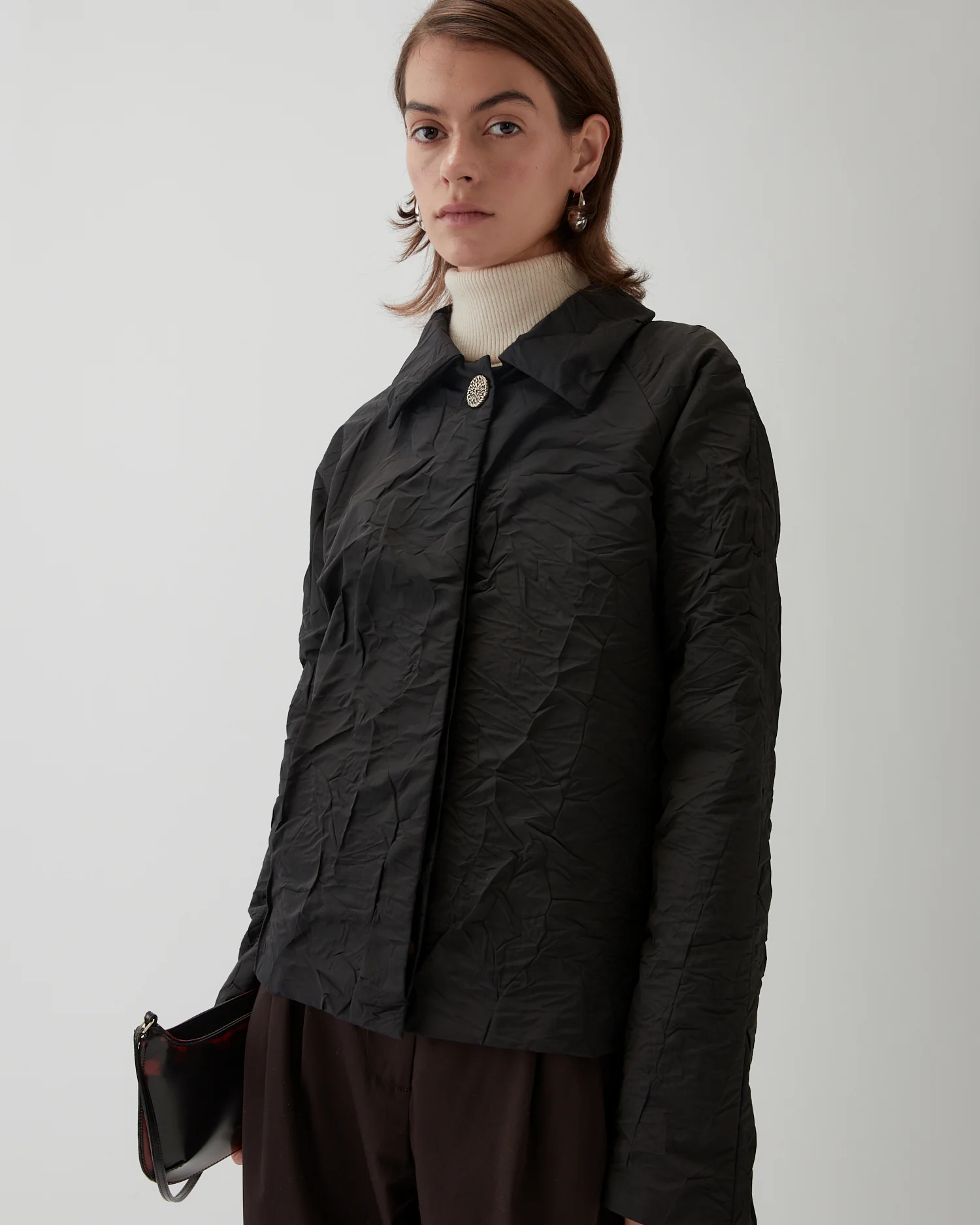 Paola Jacket Cotton Crush Black - Image 2