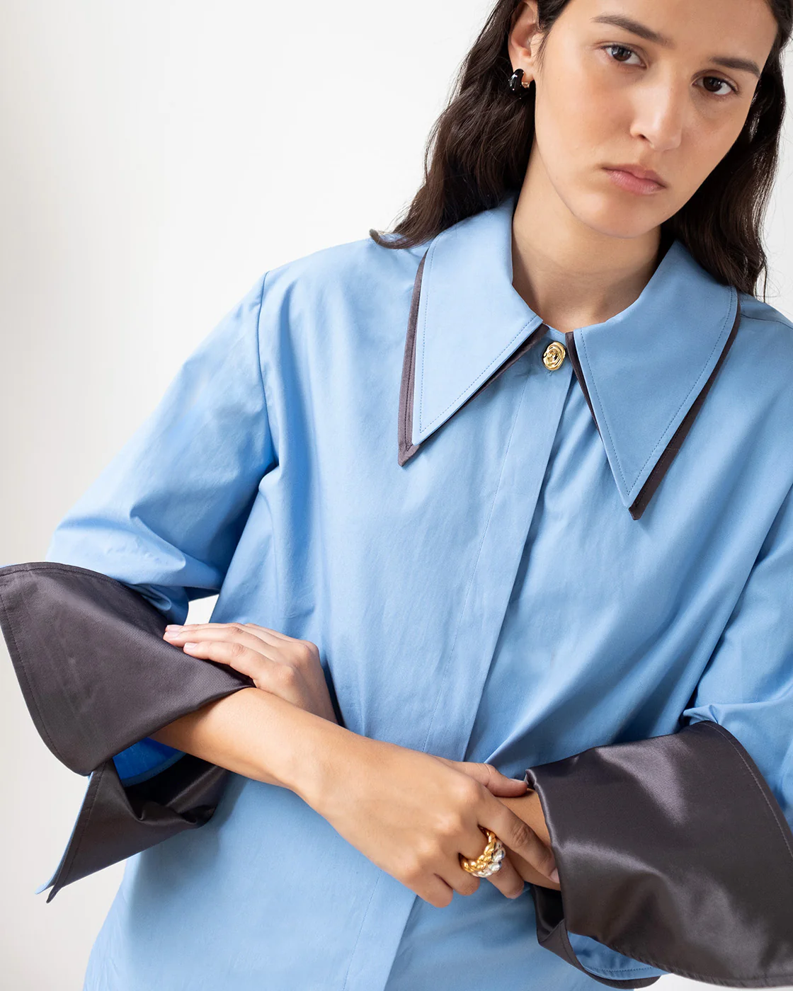 Parker Shirt Organic Cotton Blue - Image 3