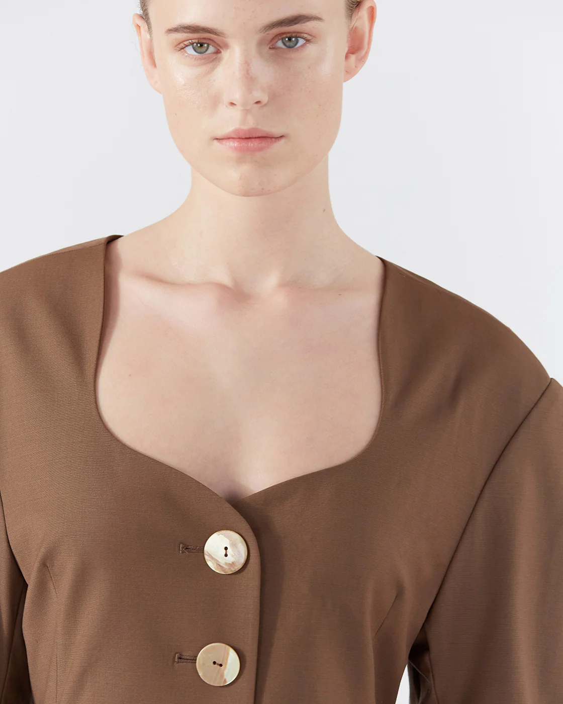Perrin Blazer Wool Blend Brown - Image 4