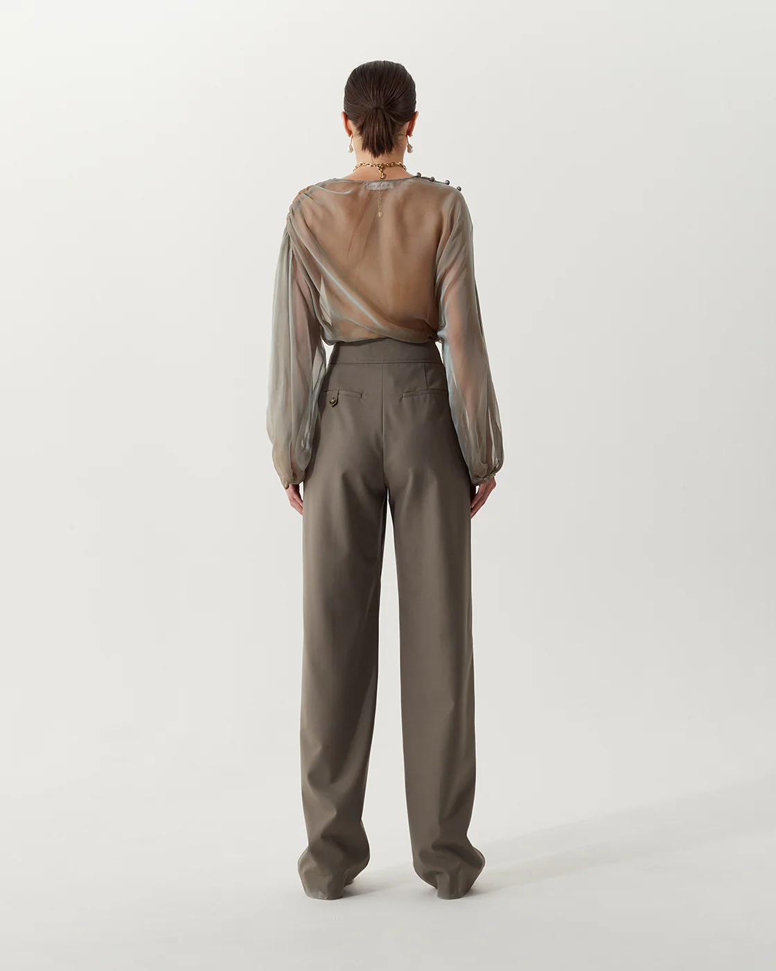 Piper Trousers Wool Blend Suiting Slate - Image 4