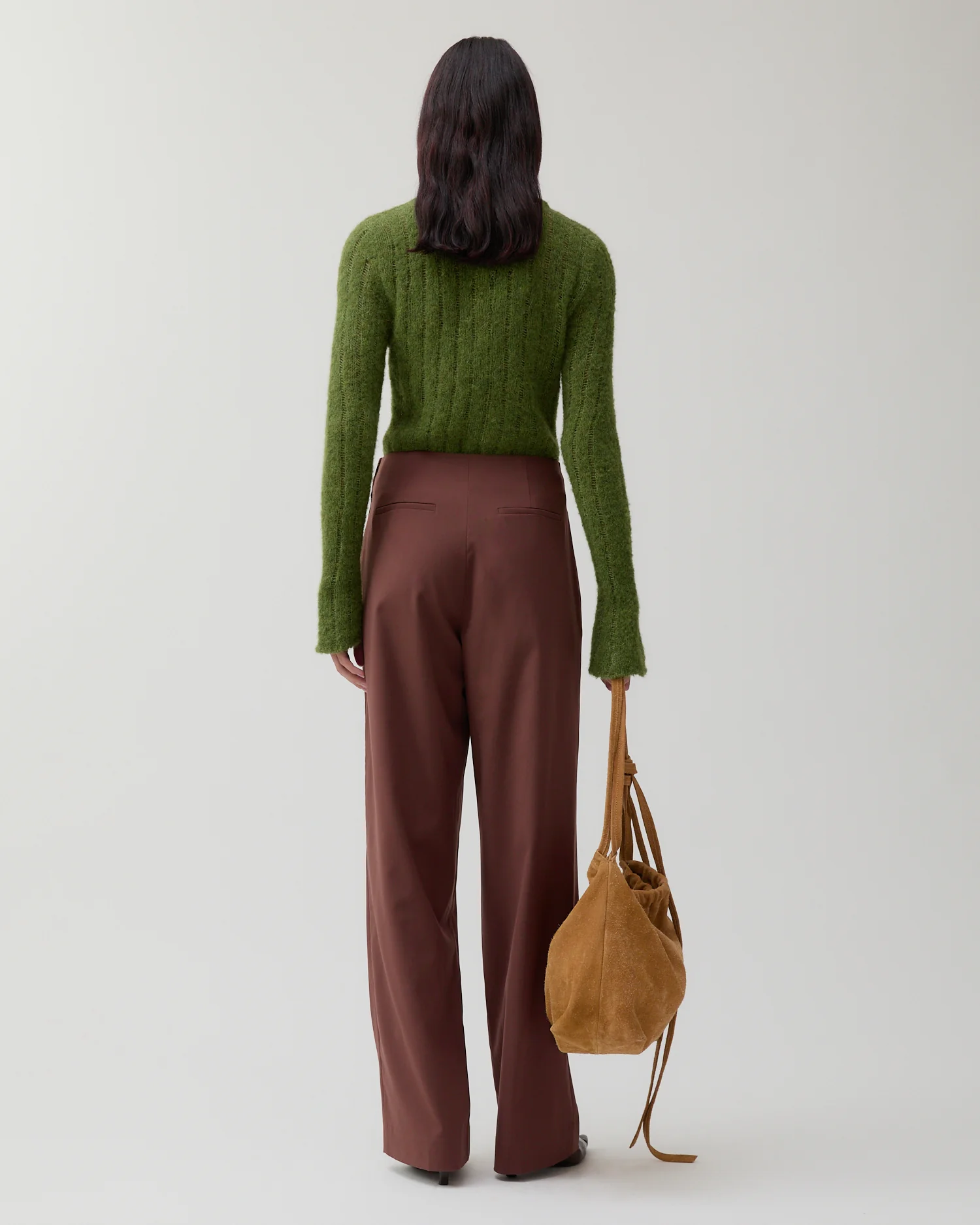 Reine Trousers Wool Blend Brown - Image 5