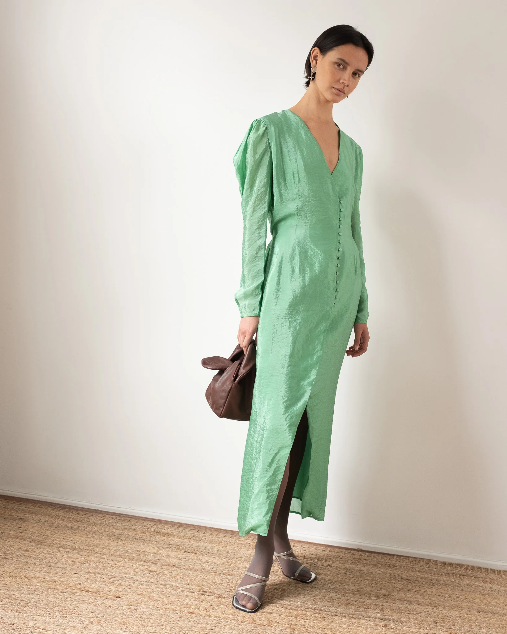 Remi Dress Viscose Blend Jade - Image 2