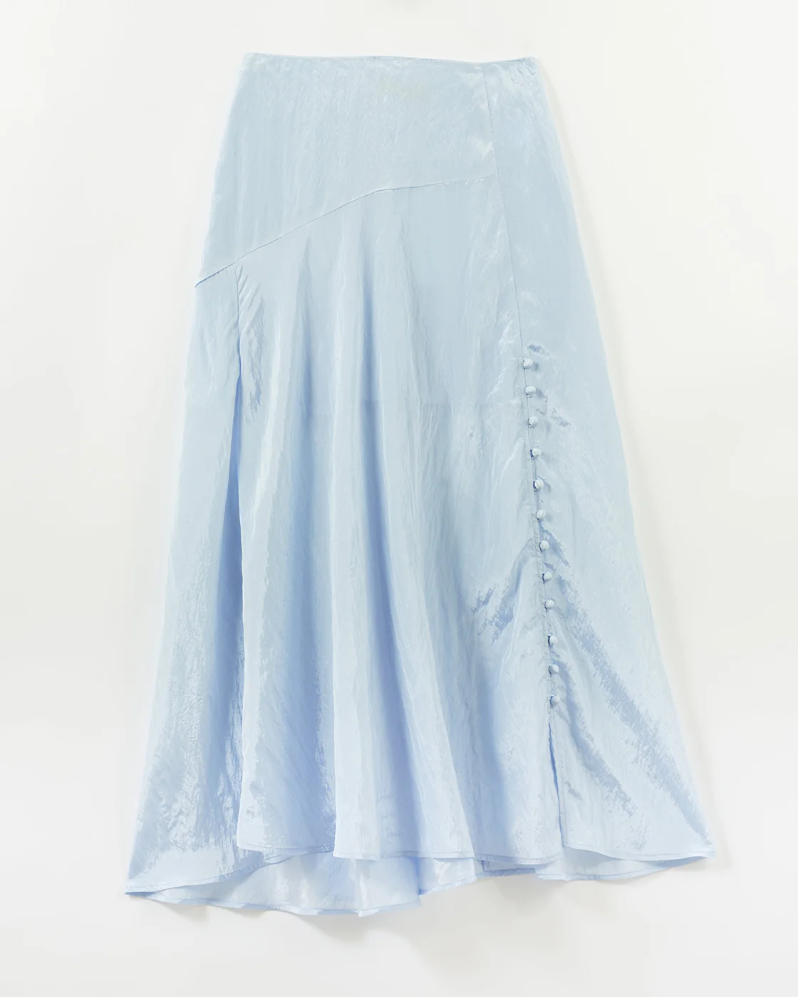 Ria Skirt Viscose Blend Crinkle Blue - Image 5