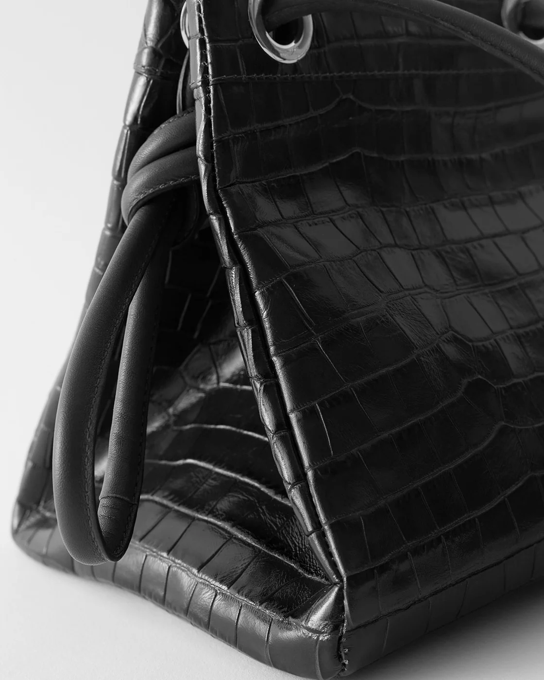 Rita Bucket Leather Embossed Black - Image 8