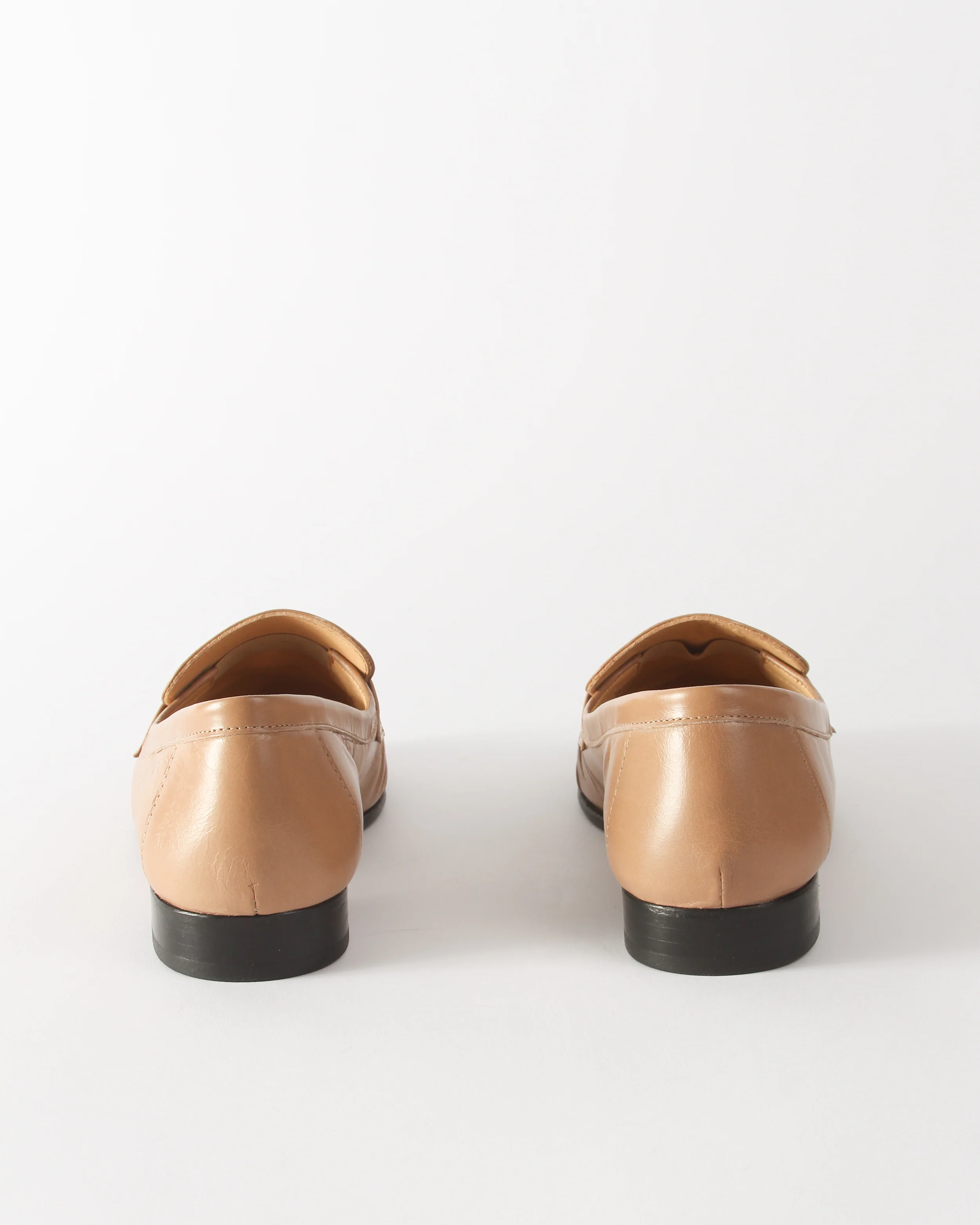 Ruched Loafer Leather Miele - Image 5