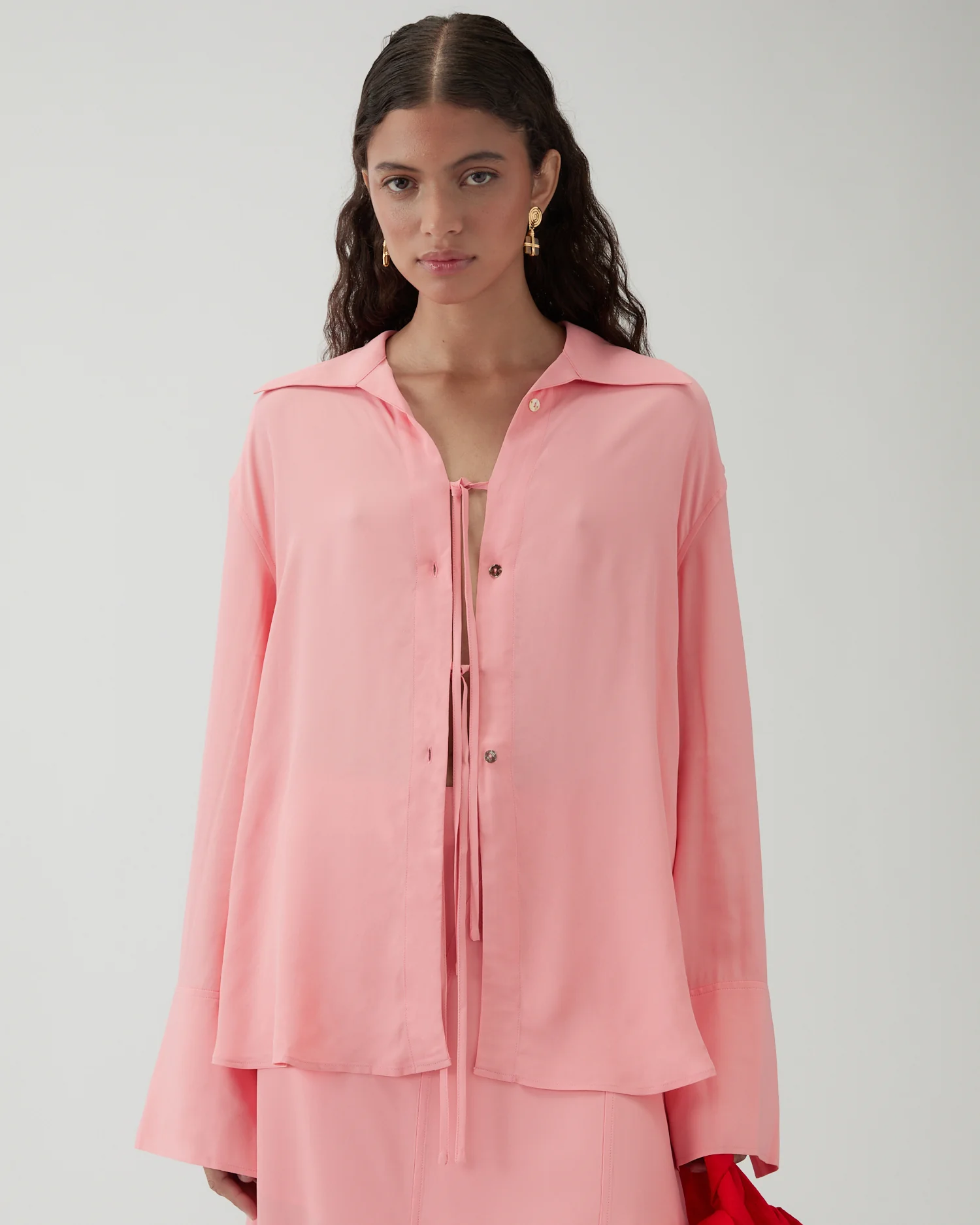 Saskia Shirt Crepe Viscose Pink - Image 2