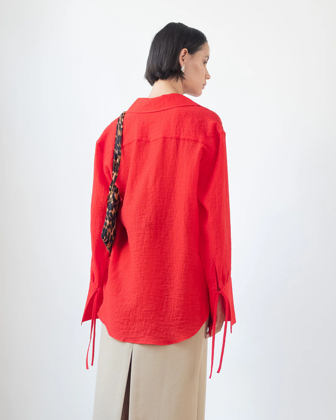 Saskia Shirt Tencel Blend Red - Image 4