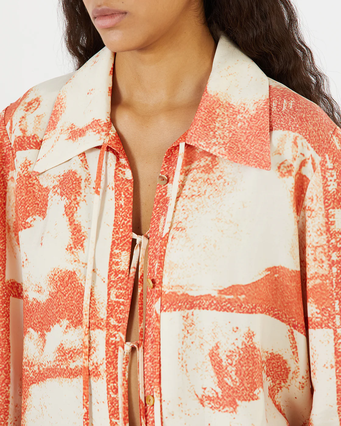 Saskia Shirt Tencel Print Rust - Image 3