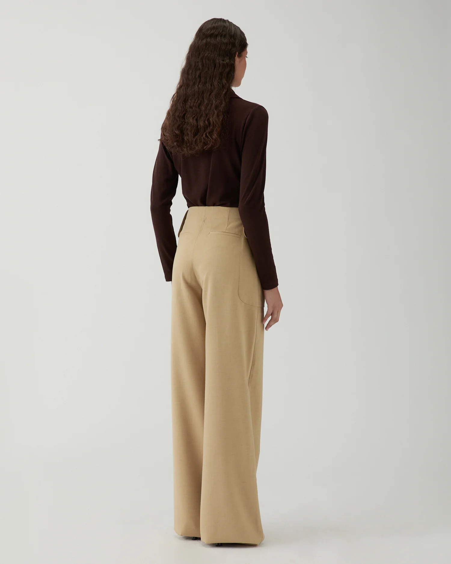 Sonia Trousers Tencel Blend Suiting Beige - Image 4