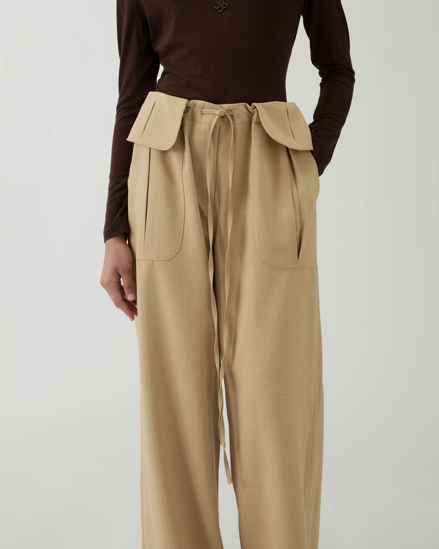 Sonia Trousers Tencel Blend Suiting Beige - Image 5