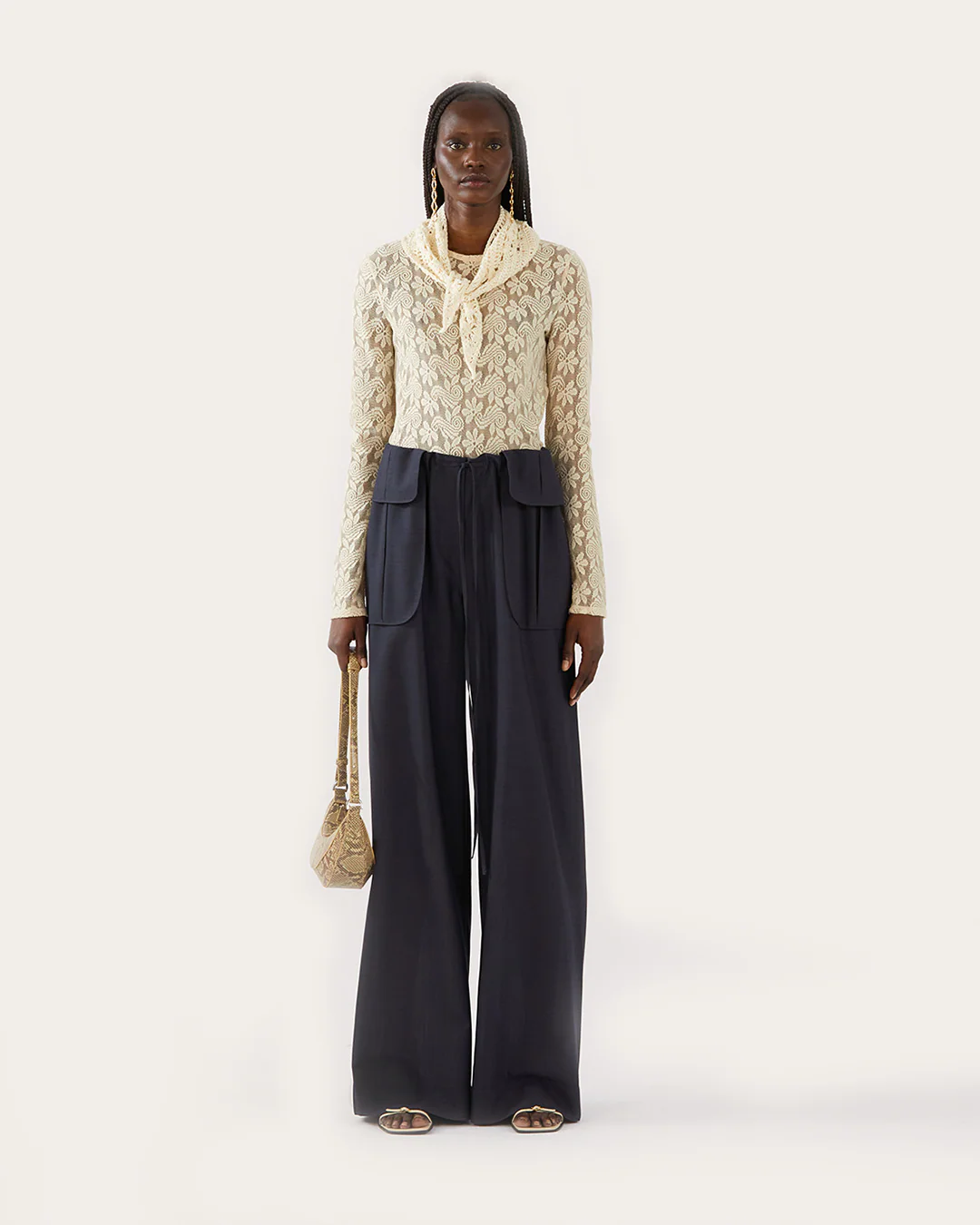 Sonia Trousers Wool Blend Suiting Slate - Image 7