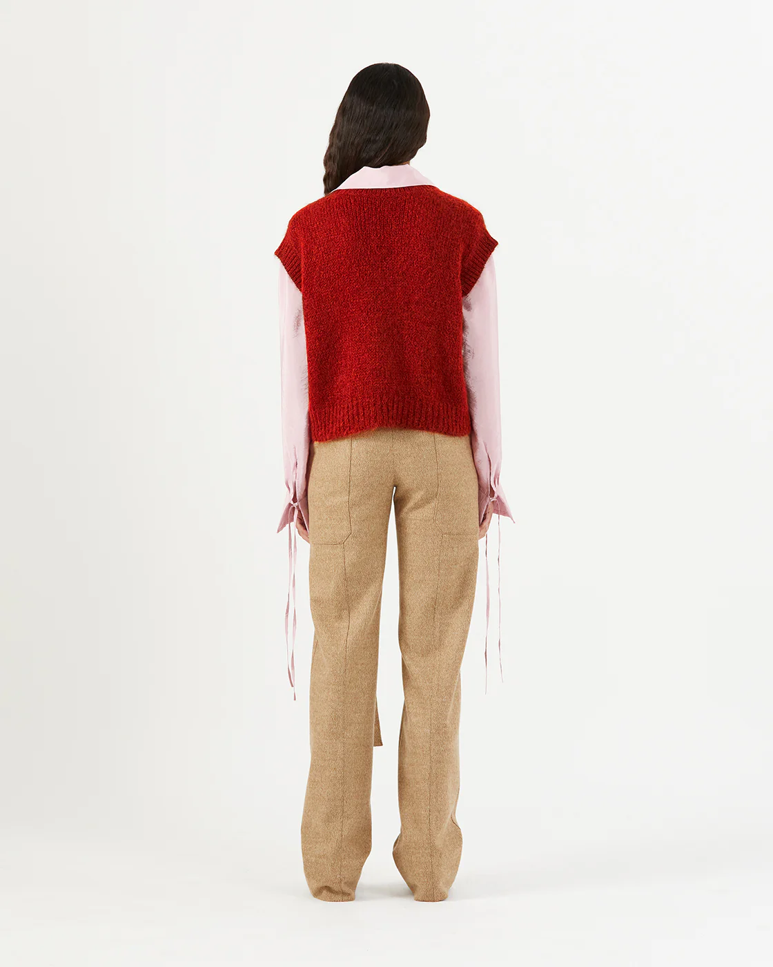 Spencer Vest Alpaca Blend Red - Image 5