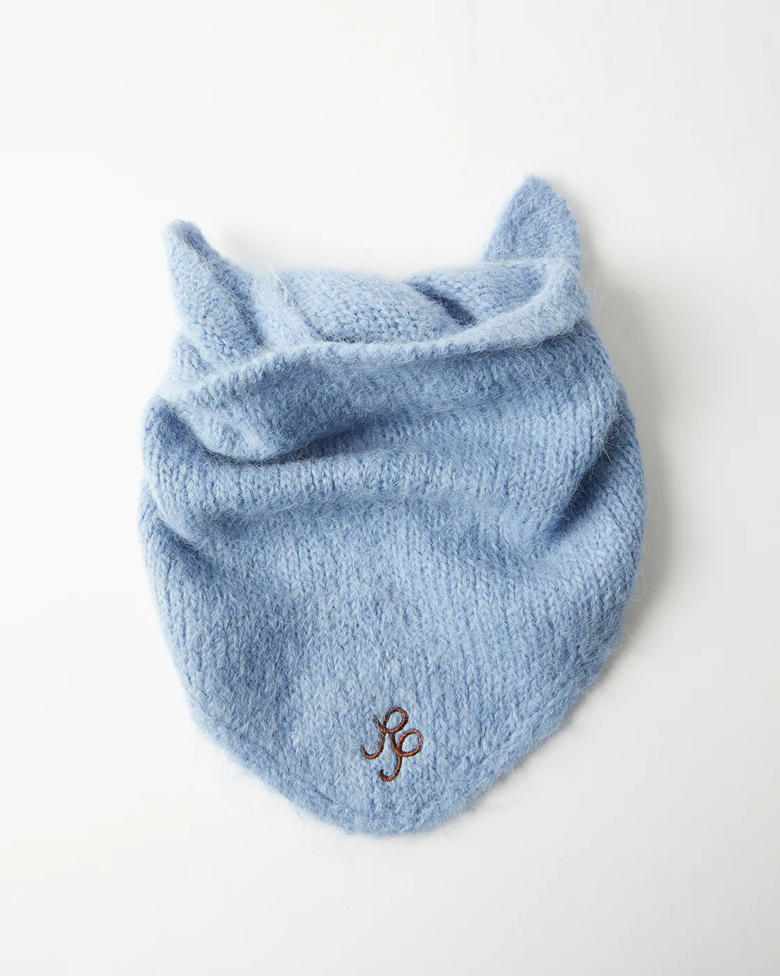 Triangle Scarf Alpaca Blend Blue - Image 5