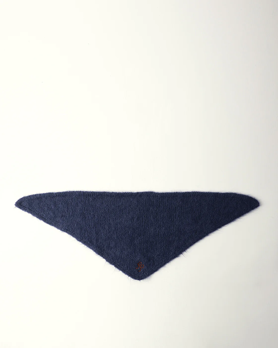 Triangle Scarf Alpaca Blend Navy - Image 3